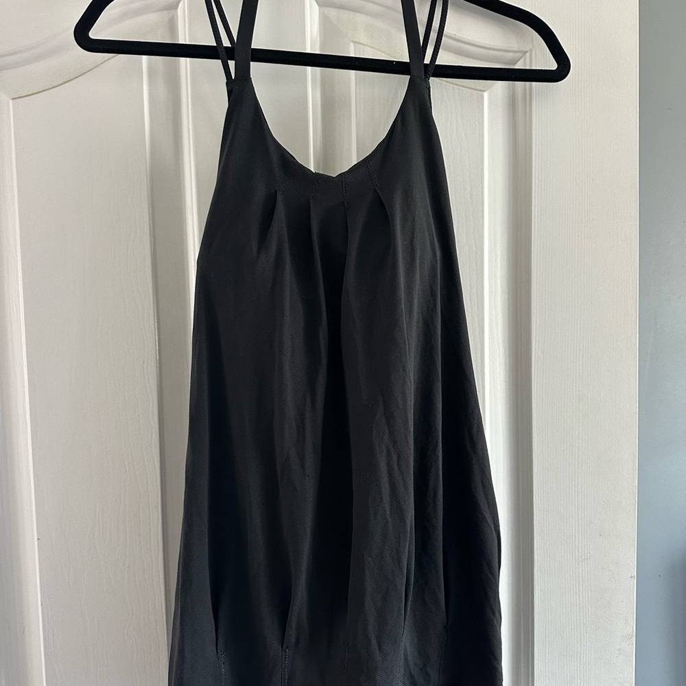 Lululemon black top with built in sports bra. Used good condition